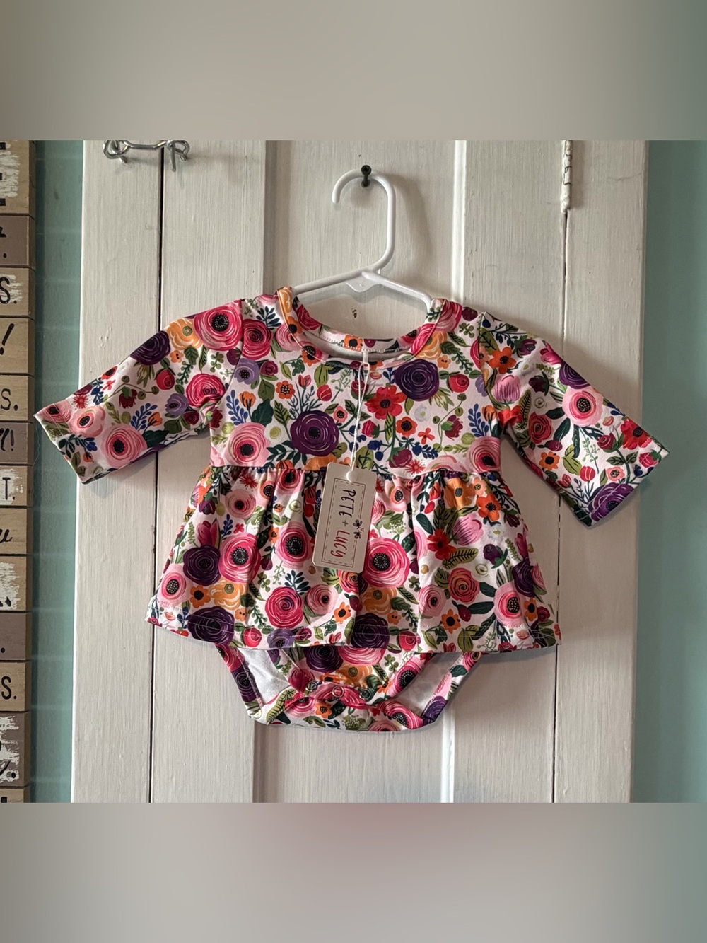 Pete + Lucy Toddler Girls Romper “Bloom Burst” Size: 0-3M NWT